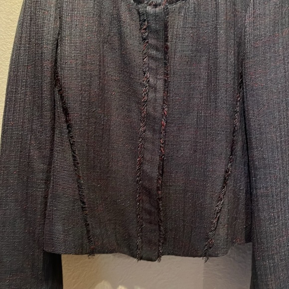 Ann Taylor LOFT Women’s Tweed Lined Zip Up Jacket Blazer Size 8 - Picture 6 of 10